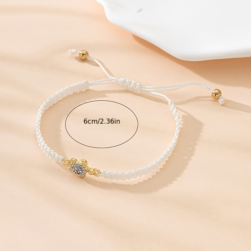 Sea Turtle Bracelet with Gemstone Charm and Golden Beads